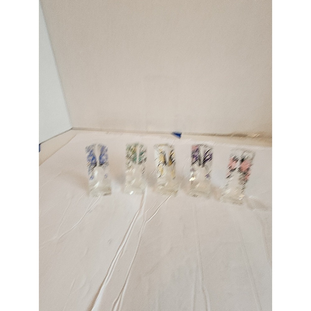 Etched Glass Rose Glass Prism Etched Holographic Valentine Flower Pink Blue